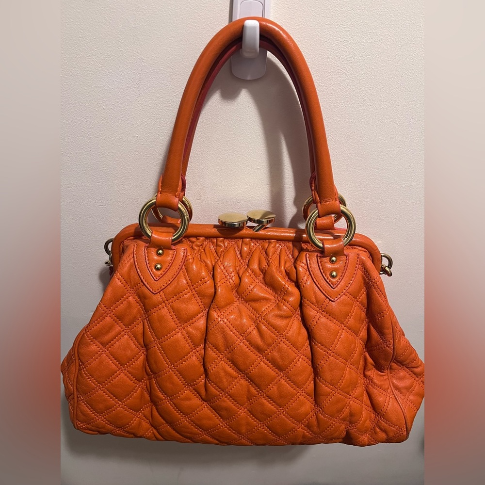 Authentic Marc Jacobs Quilted Stam (large) in Orange